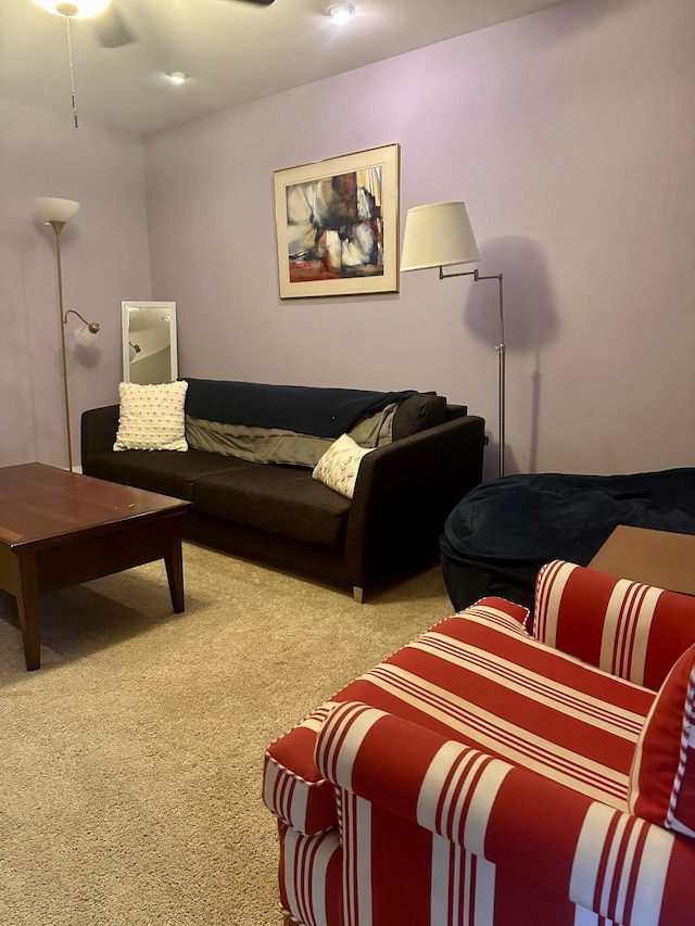 view of carpeted living room