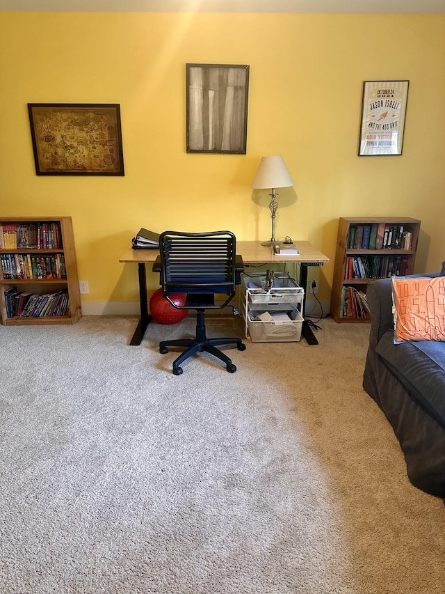 view of carpeted office