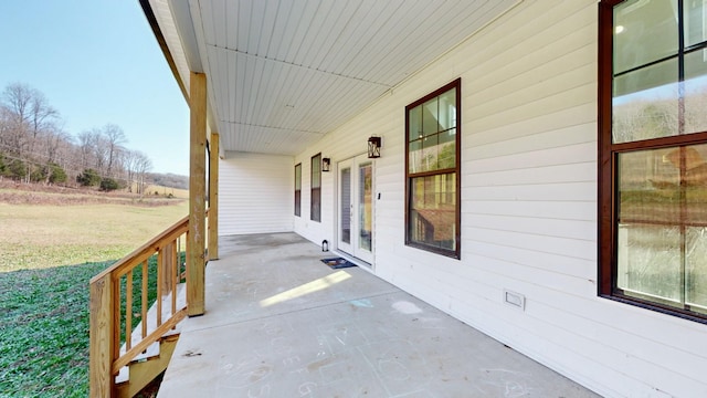 view of patio with a porch