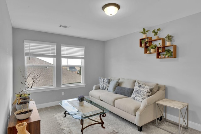 view of carpeted living room