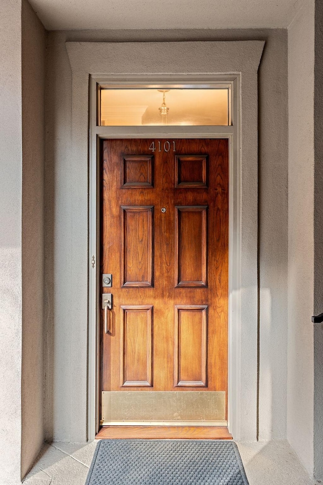 view of doorway to property