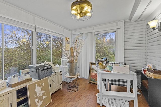 view of sunroom / solarium