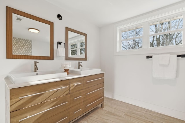 bathroom with vanity