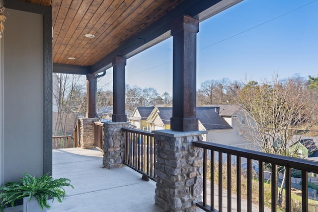 balcony with a porch