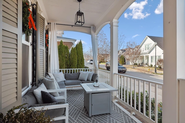 balcony with a porch