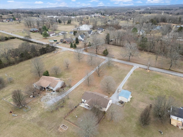 drone / aerial view featuring a rural view