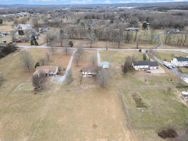 bird's eye view featuring a rural view