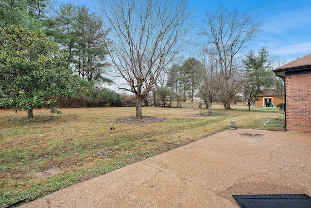 view of yard with a patio