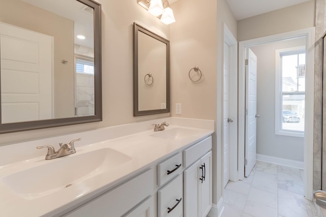 bathroom with vanity