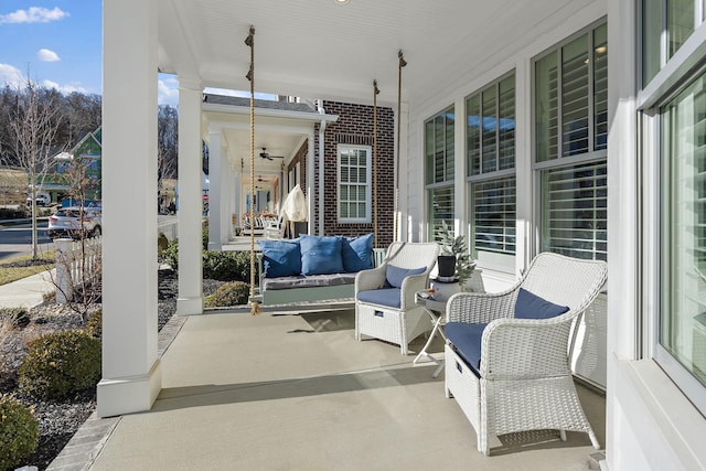 view of patio / terrace with a porch