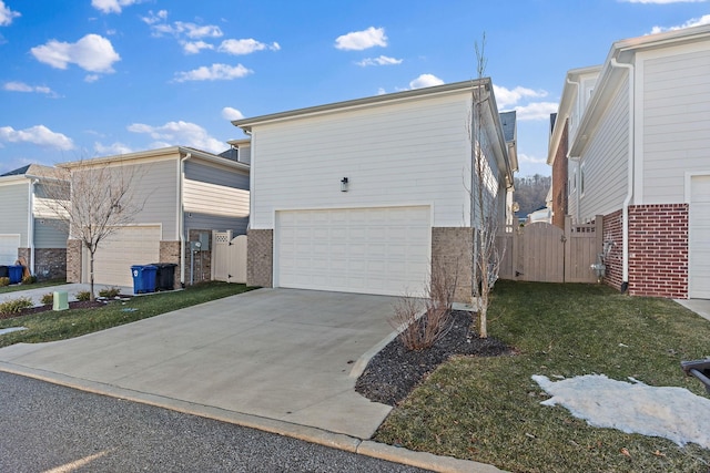 view of home's exterior featuring a lawn