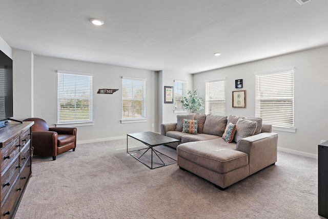 view of carpeted living room