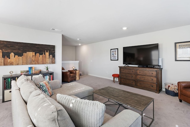 view of carpeted living room