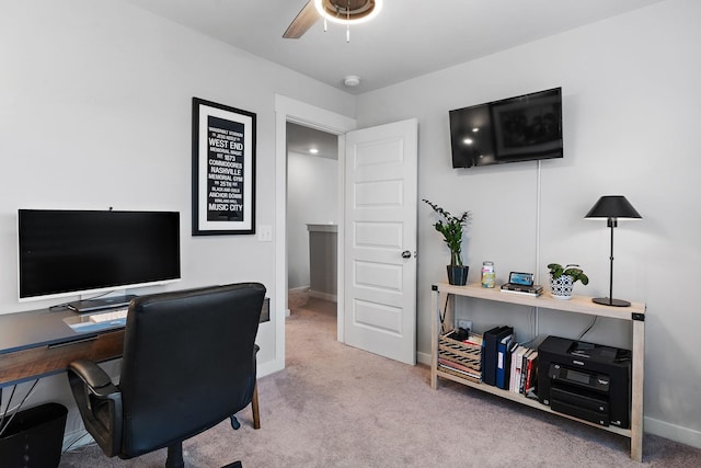 home office featuring carpet floors