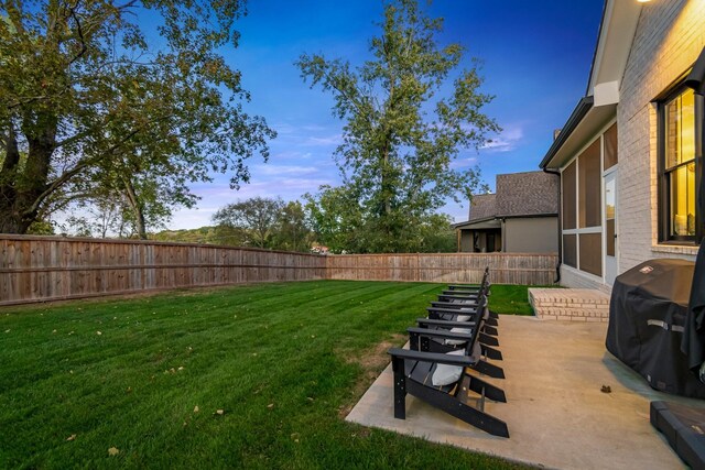 view of yard featuring a patio