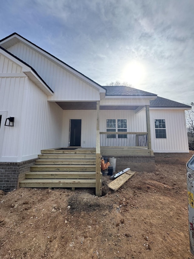 exterior space featuring covered porch