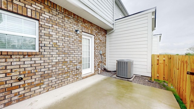 view of patio / terrace featuring central AC