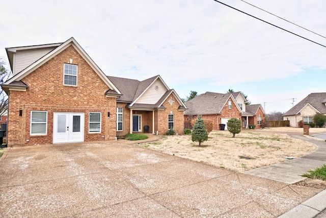 view of front of property featuring french doors