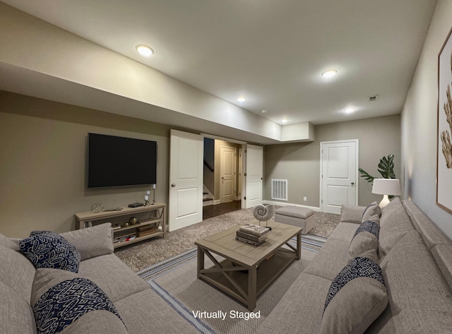 view of carpeted living room