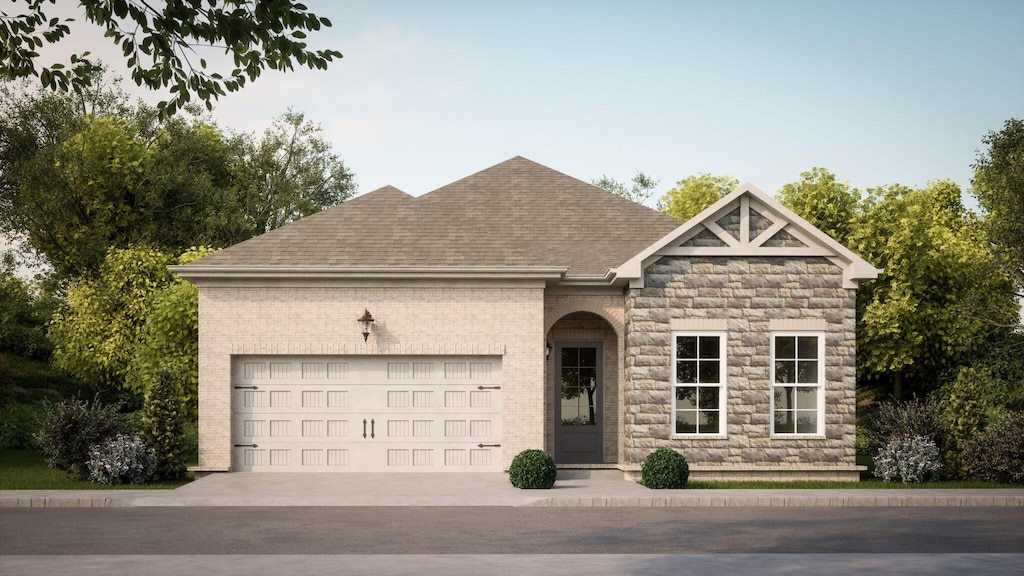 view of front facade with a garage