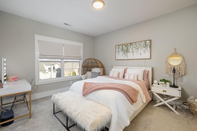 view of carpeted bedroom