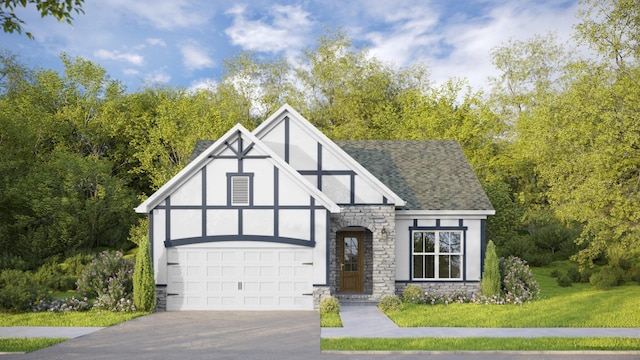 view of front facade with a front yard