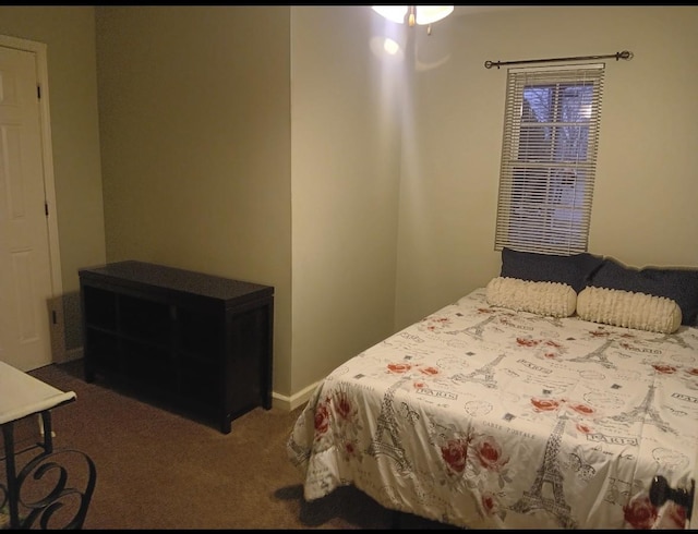 bedroom with carpet floors