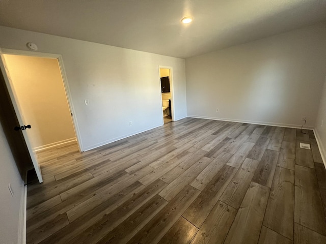 empty room featuring light hardwood / wood-style flooring