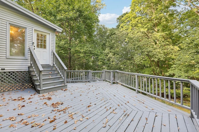 view of wooden deck