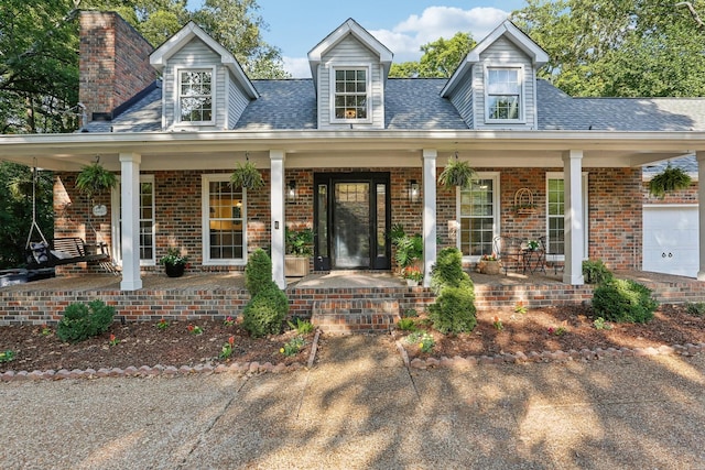 view of front of house featuring covered porch