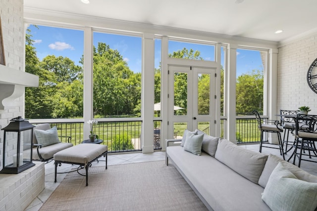 view of sunroom