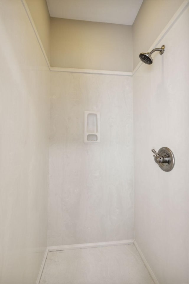 bathroom with a shower