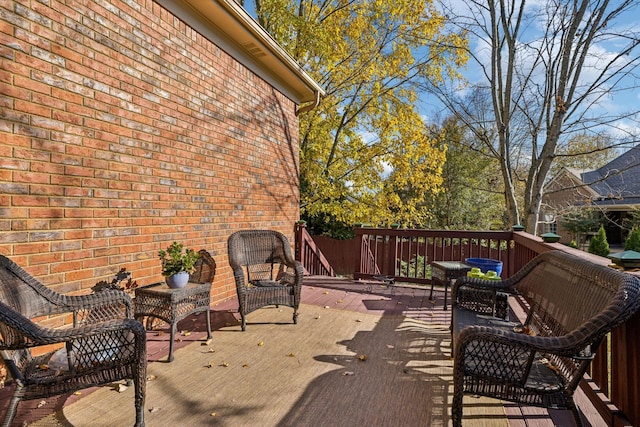 view of patio / terrace with a wooden deck