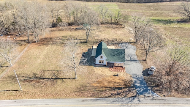 bird's eye view with a rural view