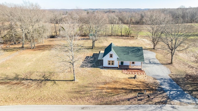 bird's eye view with a rural view