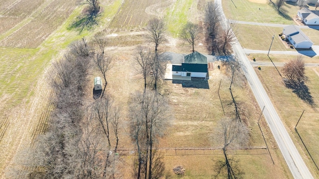 drone / aerial view with a rural view