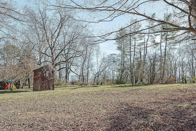 view of yard with a playground