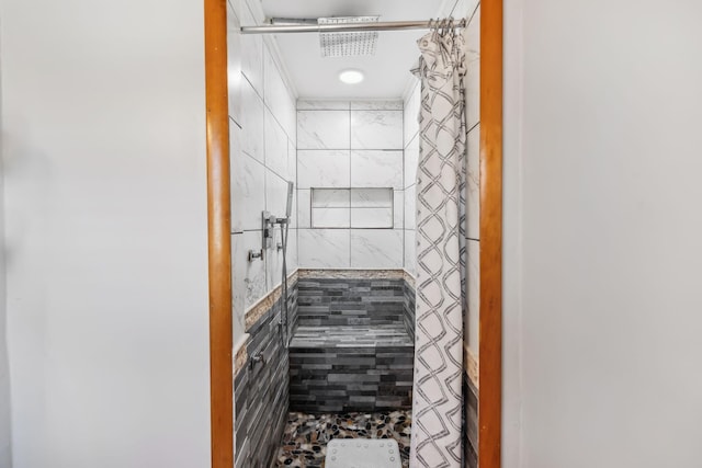 bathroom with walk in shower