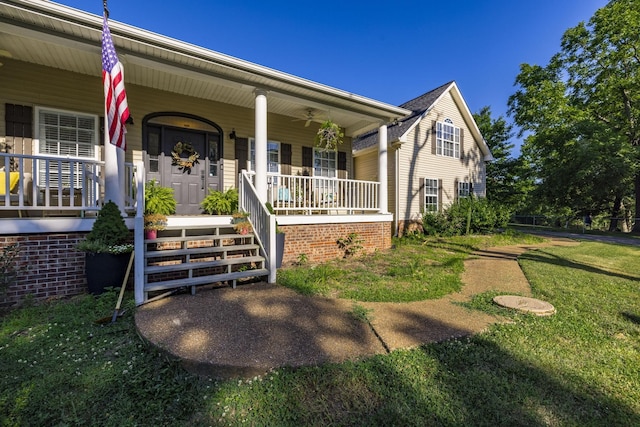 view of front of house with covered porch