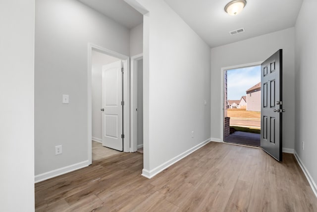 foyer featuring light wood-type flooring