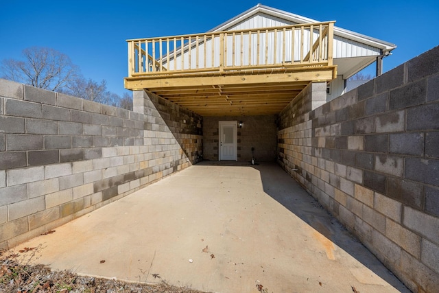 view of patio / terrace with a deck