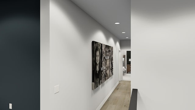 hallway featuring light hardwood / wood-style floors