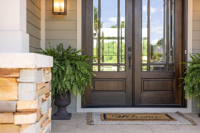 view of doorway to property