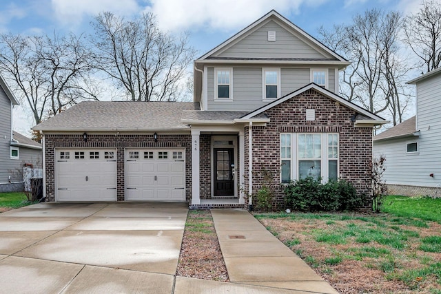 front of property featuring a garage