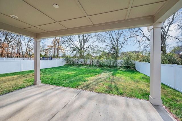 view of yard featuring a patio