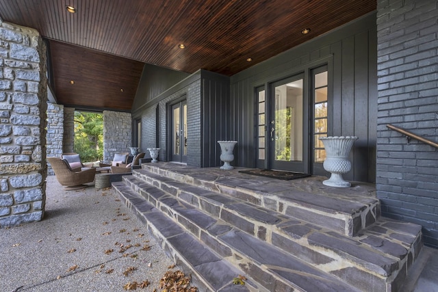 view of patio featuring outdoor lounge area