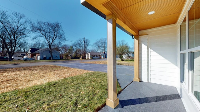 exterior space with a porch