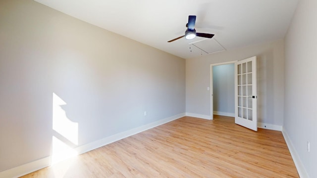 empty room with light wood-type flooring