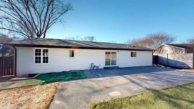 back of house featuring a patio