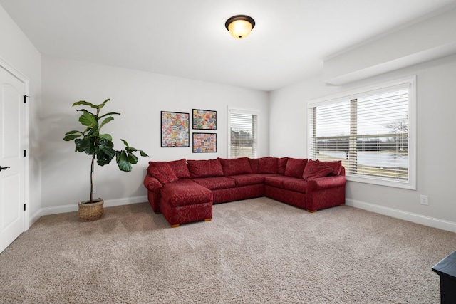 view of carpeted living room